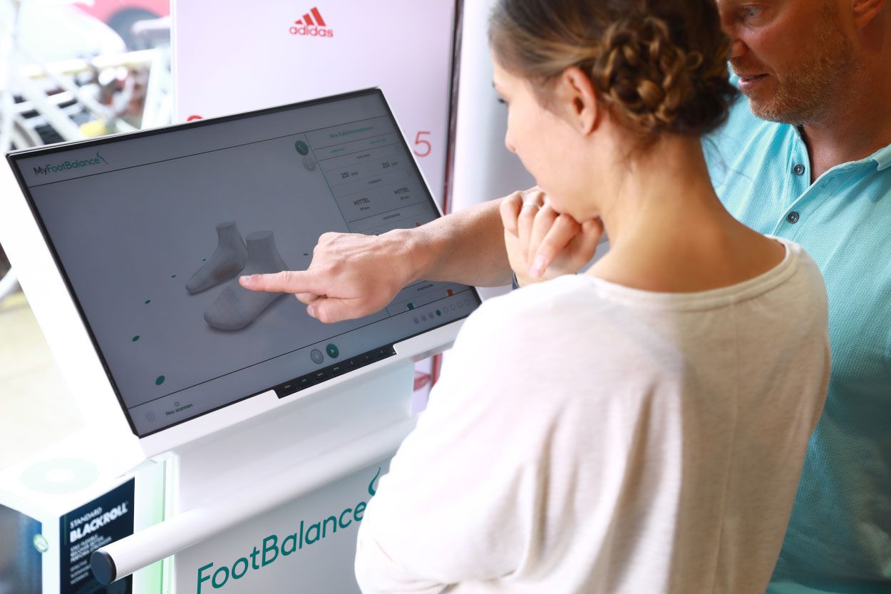 Auswertung der Footbalance Fußanalyse im Long Distance Laufladen